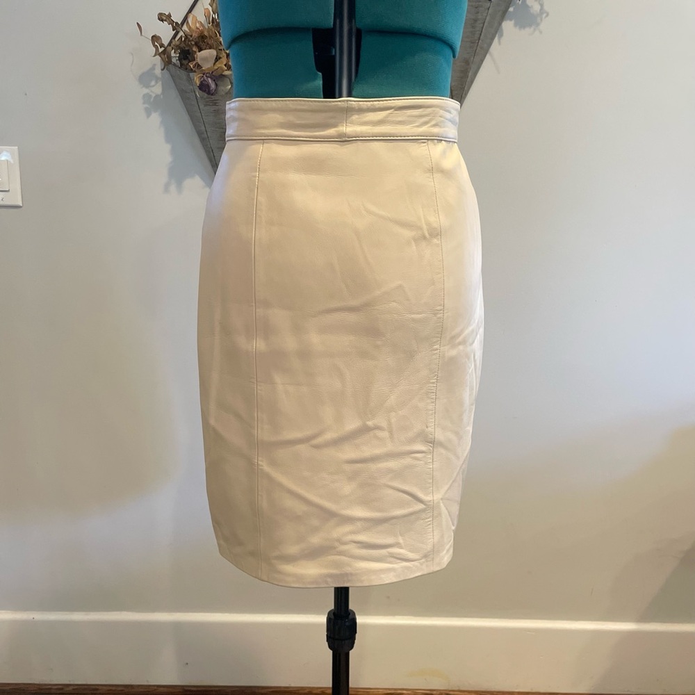 Mardini vintage genuine leather pencil skirt